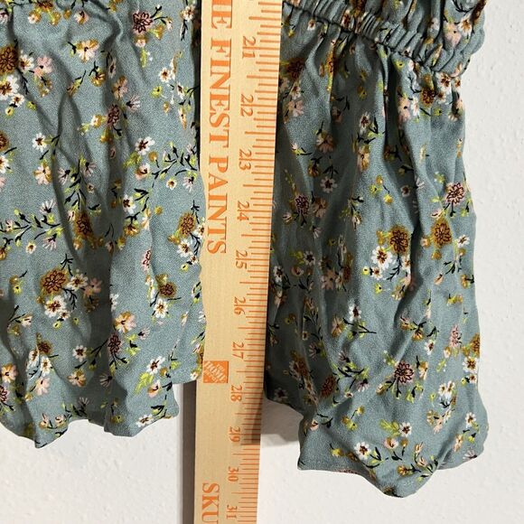 TORRID Blouse Shirt Women's‎ Plus Size 4 Floral Button Front Tie Elastic Waist - Picture 8 of 13